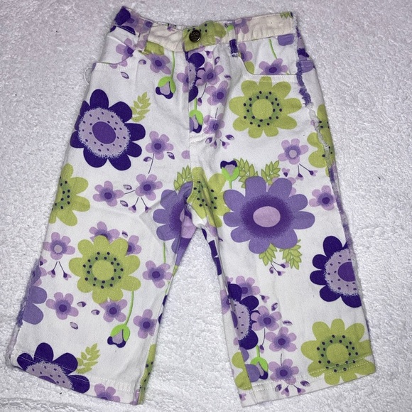 Vintage Nick Jr Dora the explorer hippie print floral bottoms 3t - Picture 1 of 9